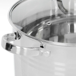 Кастрюля нерж, 9 л, с крыш, Daniks, Общепит, SD-6BP-9, индукц