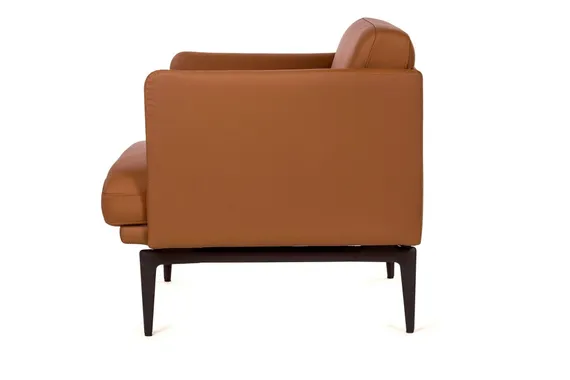 Кресло Bisq, коричневвая кожа