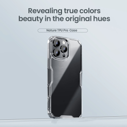 Усиленный прозрачный чехол от Nillkin для iPhone 16 Pro, серия Nature TPU Pro Case