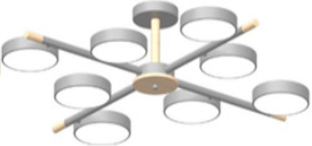 Потолочный светодиодный светильник LED4U L3209-860 GR