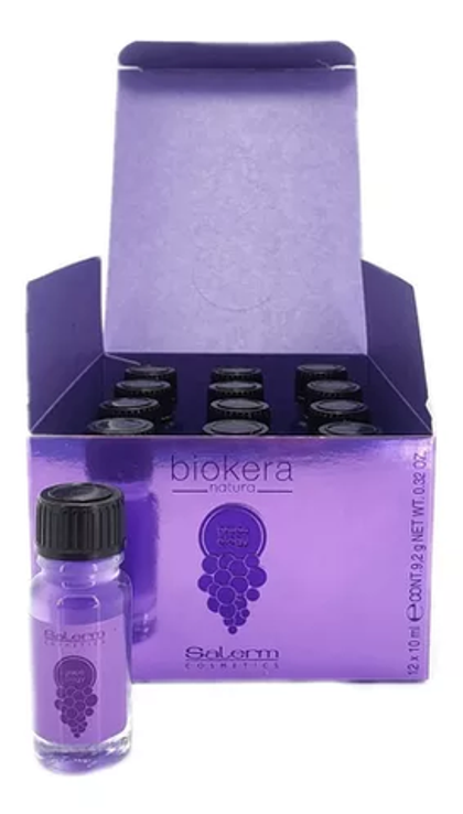 Salerm Biokera Grapeology Elixir Виноградное масло для волос 12х10 ml