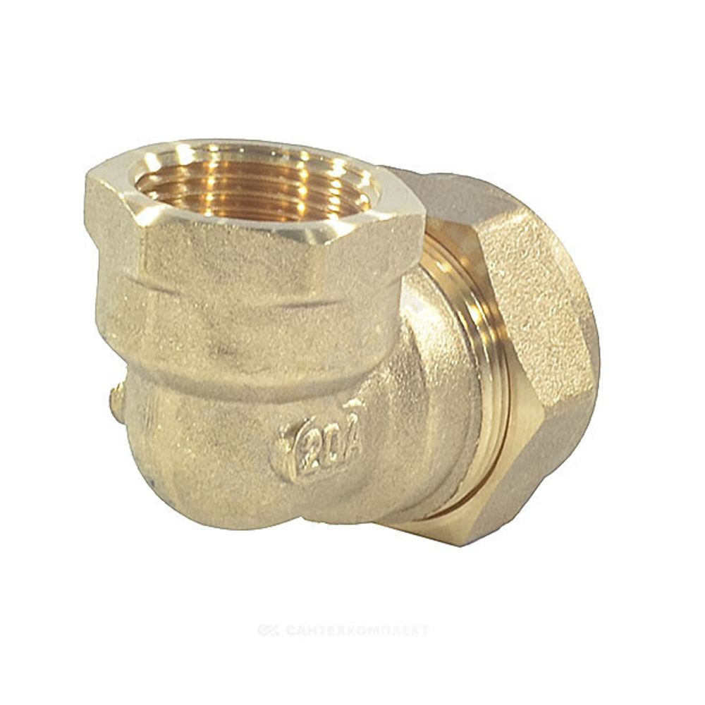 Угольник латунь 90гр 15Aх1/2" обжим/ВР STAHLMANN SEFL1501/2BEF