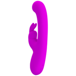 Фиолетовый вибратор-кролик 22см с LED-дисплеем Pretty Love Lamar Rabbit Vibrator & G-Spot Purple BW-500004-LED