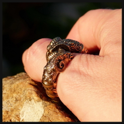 Кольцо "Золотое руно" литье художественное , бронза