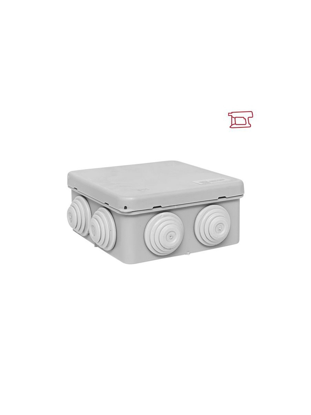 Коробка распределительная КМР-030-031 85х85х40 IP55 с крышкой для прямого монтажа 8 мембранных вводов сер. EKF plc-kmr-030-031