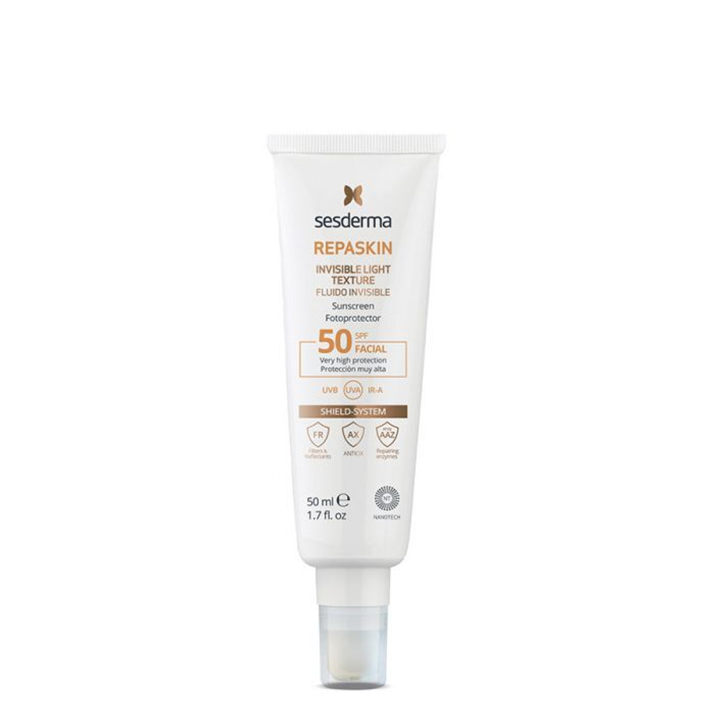 Sesderma REPASKIN Invisible Light Texture SPF 50 - Сверхлегкое солнцезащитное средство для лица, 50 мл