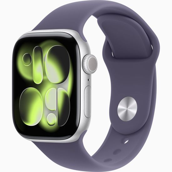 Apple Watch Series 11 GPS 42mm Silver Aluminium Case with Purple Fog Sport Band