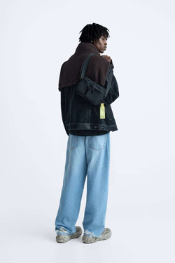 ZARA НЕБОЛЬШАЯ СУМКА С КОЛЬЦОМ ДЛЯ КЛЮЧЕЙ, ЧЕРНЫЙ