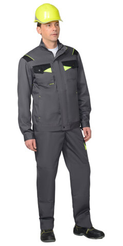 Куртка "ХОВАРД" : темно-серая с черной и лимонной отд.- ПОД ЗАКАЗ