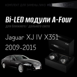 Светодиодные линзы Statlight A-Four Bi-LED линзы для фар Jaguar XJ IV X351 2009-2015 AFS , комплект билинз, 2 шт