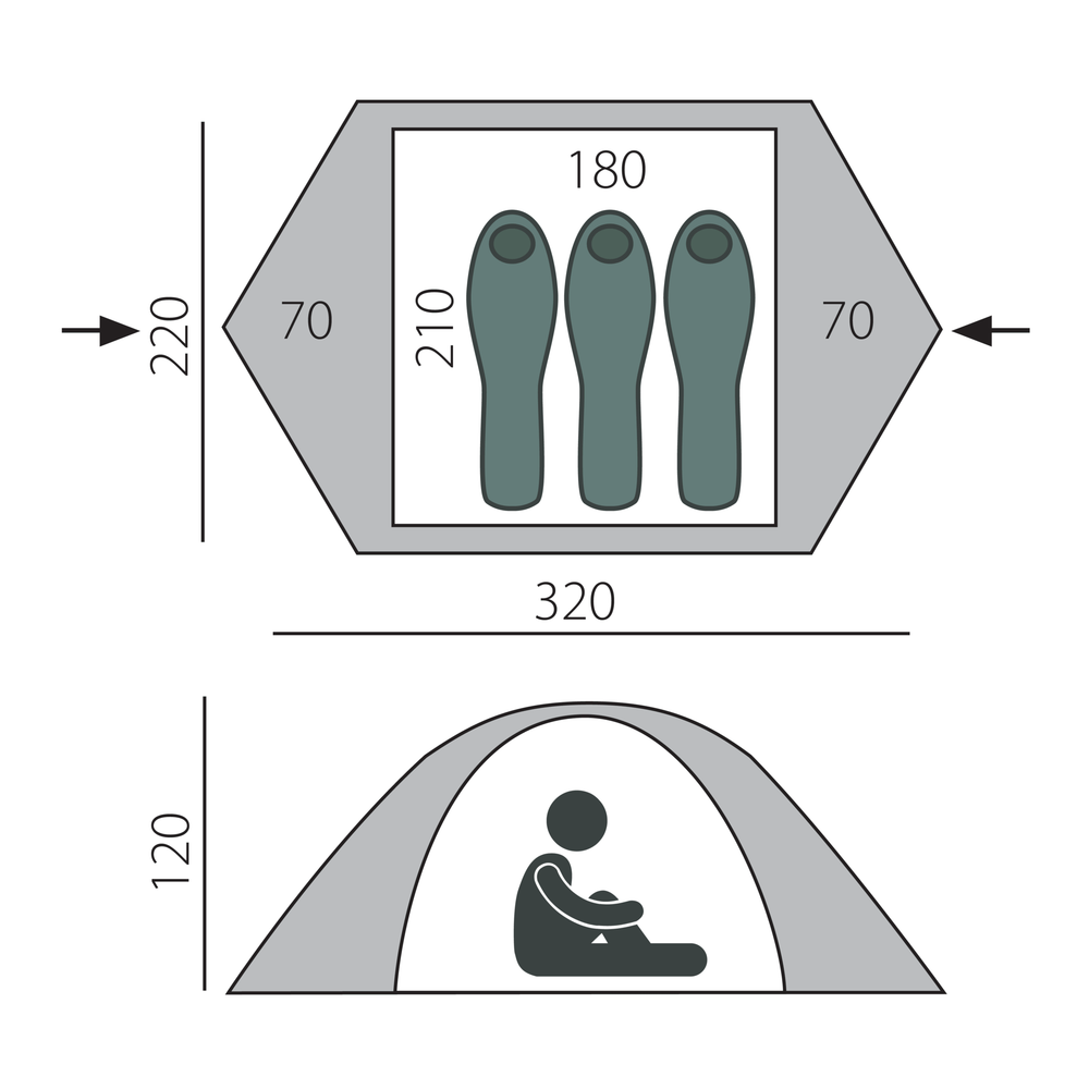 ПАЛАТКА BTRACE TRAVEL 3