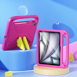 Детский чехол розового цвета на планшет iPad Air 11 (2024-) и Pro 11 (2024-), серия Puff Series Case от Dux Ducis