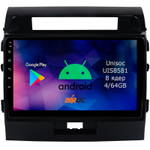 Магнитола для Toyota Land Cruiser 200 2007-2015 (экран климата внизу) - Roximo RM-1111 Android 12, 8-ядер, 4/64Гб, Carplay, 4G SIM-слот