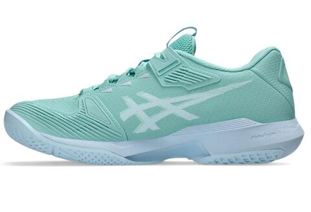 Женские теннисные кроссовки Asics Solution Speed FF 4 - oasis green/light blue