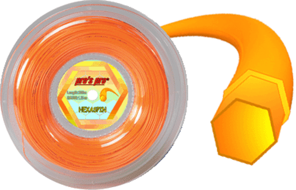 Теннисные струны Pro&#39;s Pro Hexaspin Orange (200 m)