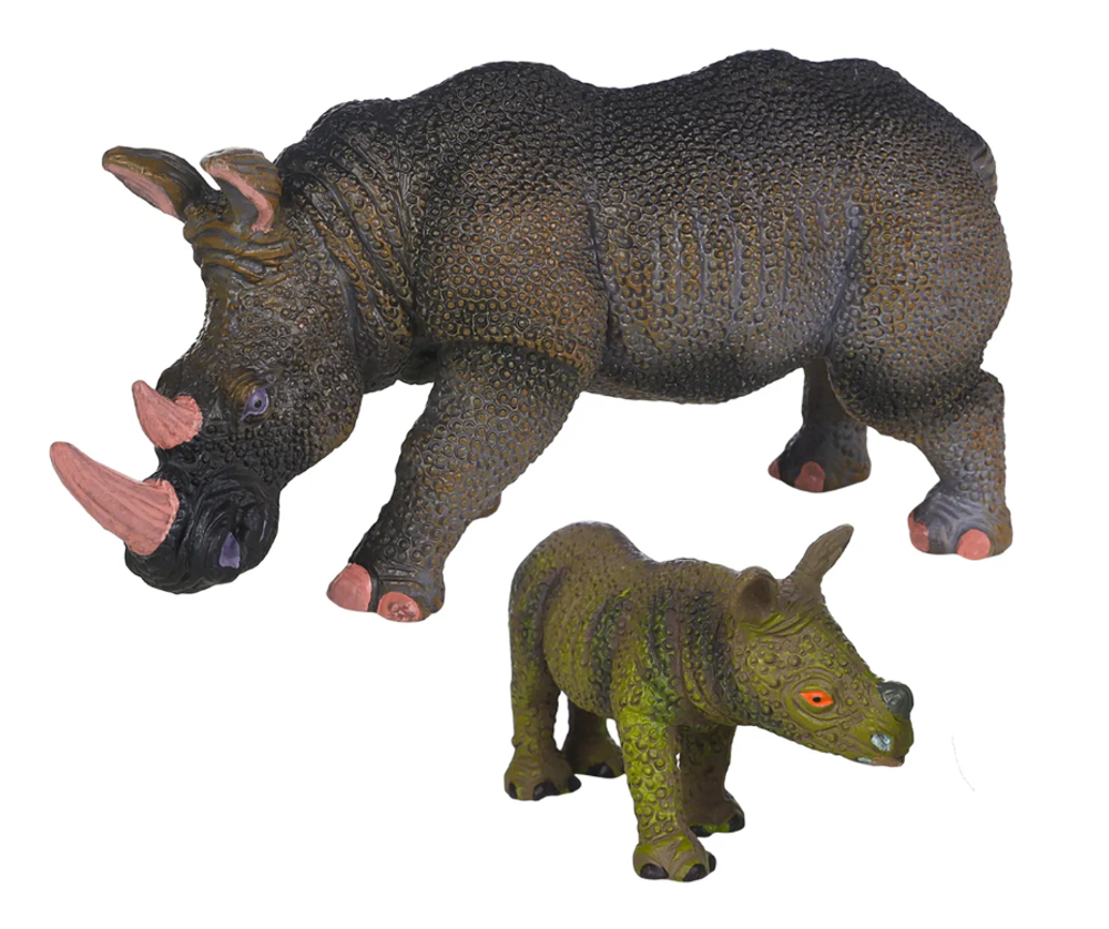 Игровой набор Masai Mara Мир диких животных: семья носорогов