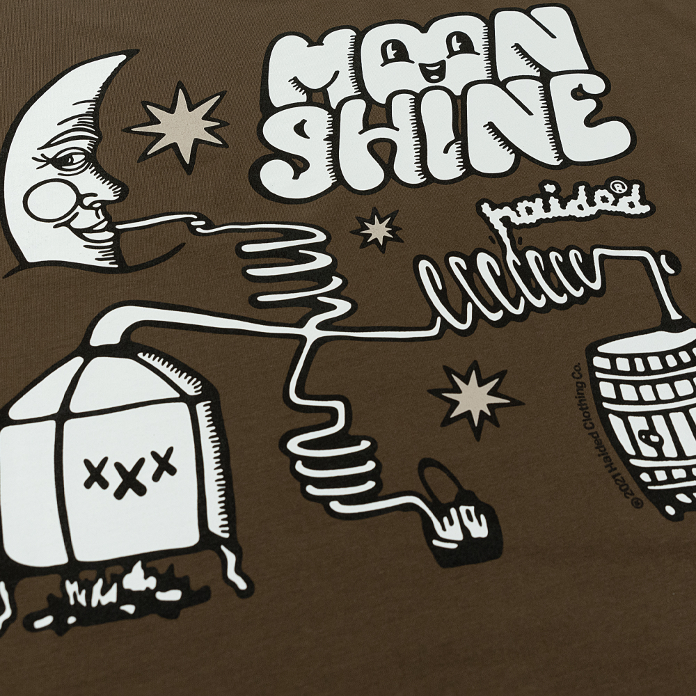 Футболка Haided MOONSHNE RLXD HW TEE carob.brown