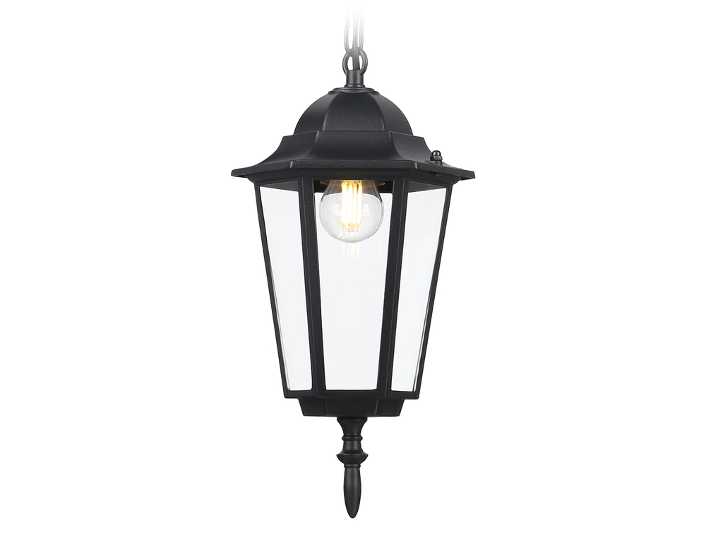 Светильник уличный подвесной ST2029 BK/CL черный/прозрачный IP54 E27 max 40W D150*780