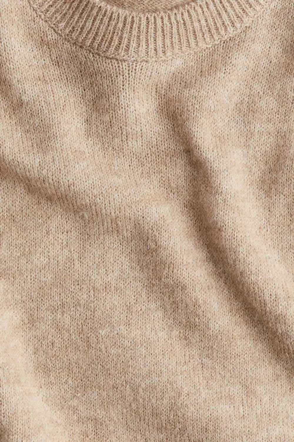 H&M Трикотажная футболка, бежевый