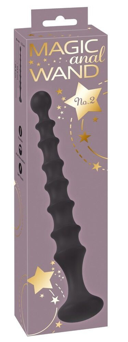 Черная анальная ёлочка Magic Anal Wand - 26,9 см.