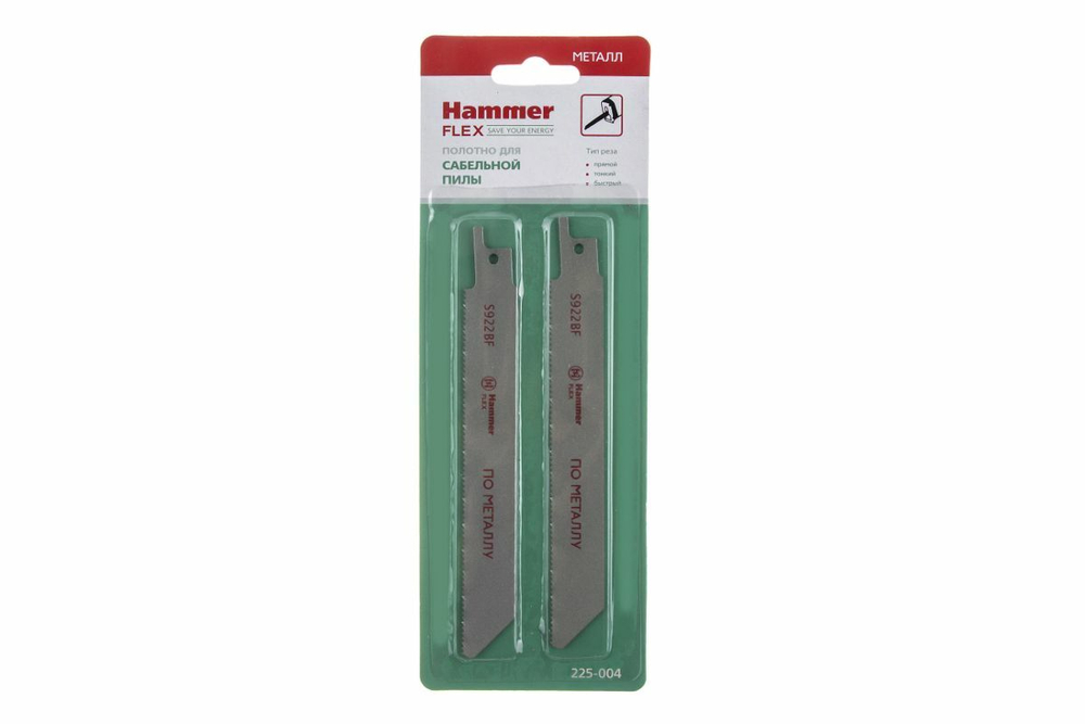 Полотно для сабельных пил Hammer Flex 225-004 S922BF 150x19x0.90мм металл (2шт)