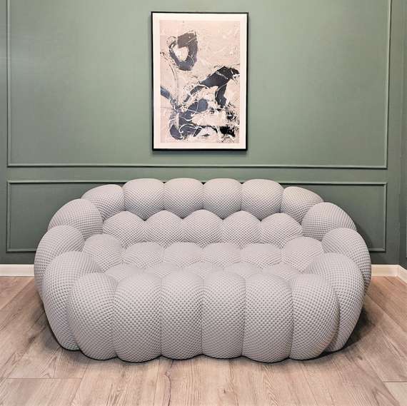 Двухместный диван Bubble 176 см, серый