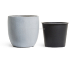 Кашпо TREEZ Effectory - Beton - Округлый конус - Серый ледник