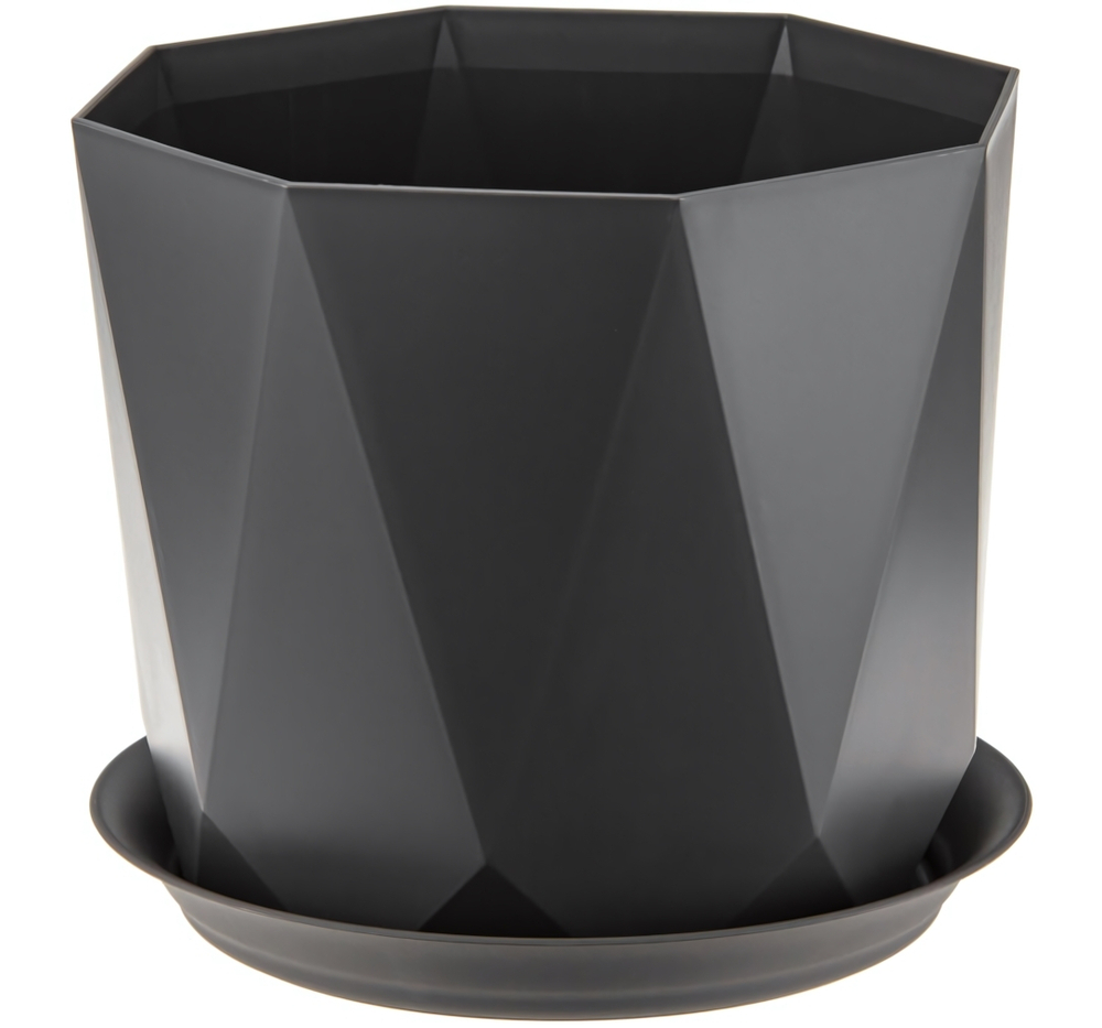 Кашпо ПРИЗМА D220мм 4,7л с поддоном М3139