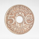 France, 5 Centimes 1922, F