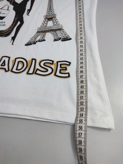 Футболка белая с принтом 42 размер