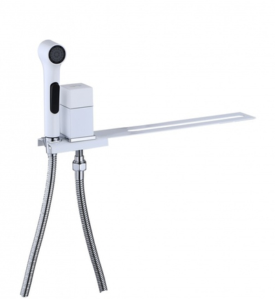 Биде приставка с квадрат. смесителем (БЕЛЫЙ) Burlin (10/1шт)