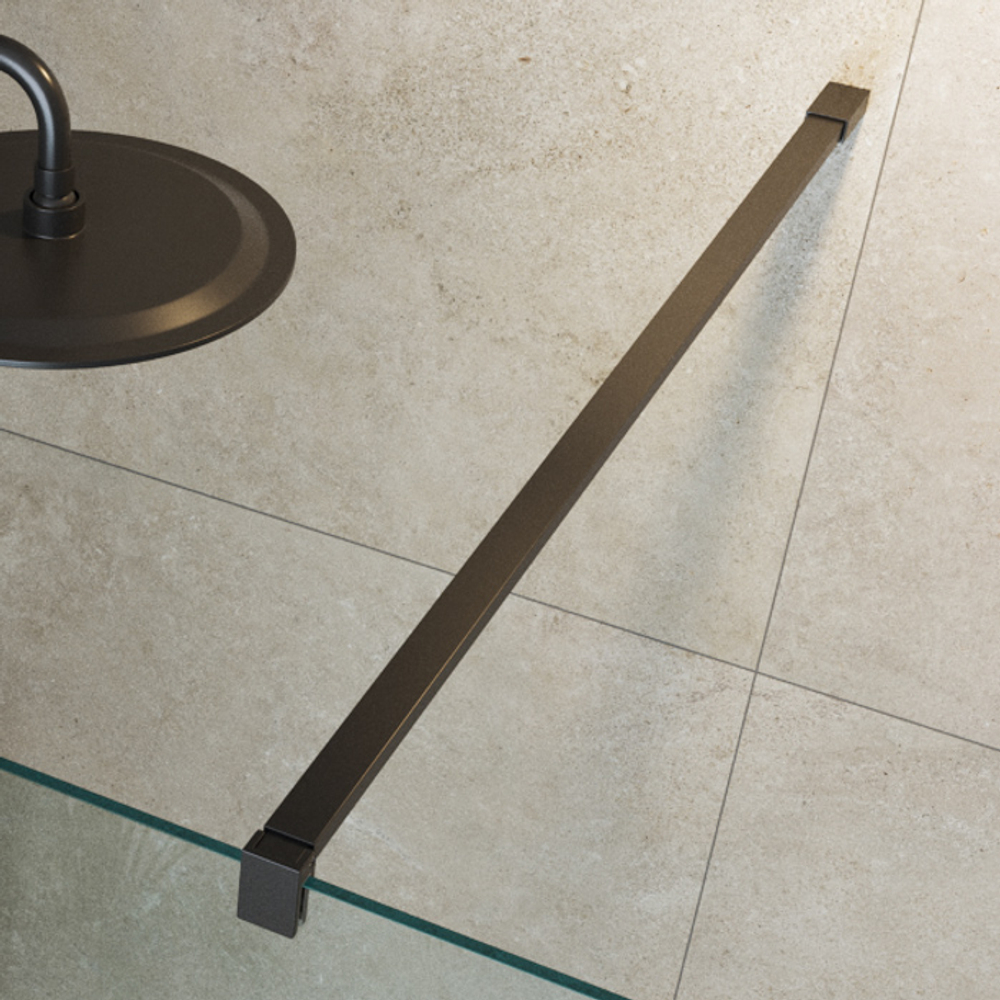 Душевая перегородка Cezares LIBERTA-L-2-90-120-C-NERO чёрный профиль, стекло прозрачное