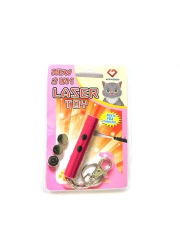 Игрушка для кошек со светящимся LED-лучом Laser Toy, цвет розовый
