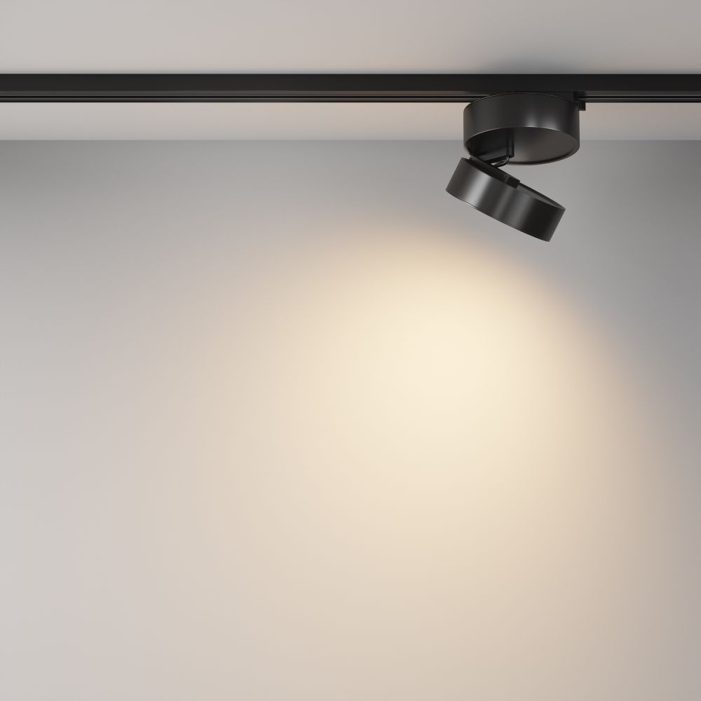 Трековый однофазный светодиодный светильник Maytoni Unity ONDA TR007-1-18W3K-B-1