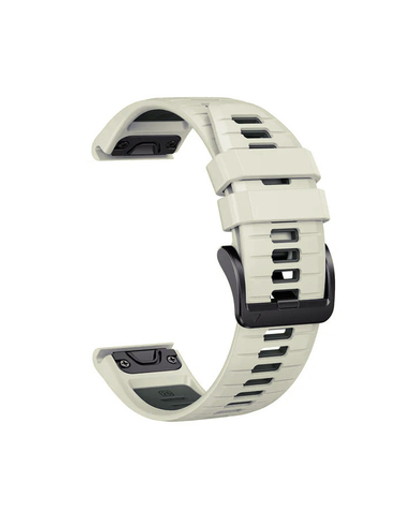 Ремешок силиконовый QuickFit 22 мм. для Garmin Fenix 7 PRO/7/6/5/5 plus, Quatix 5, MARQ, Forerunner 935 / 945, instinct, instinct 2 (Светло-серый/Болотный)