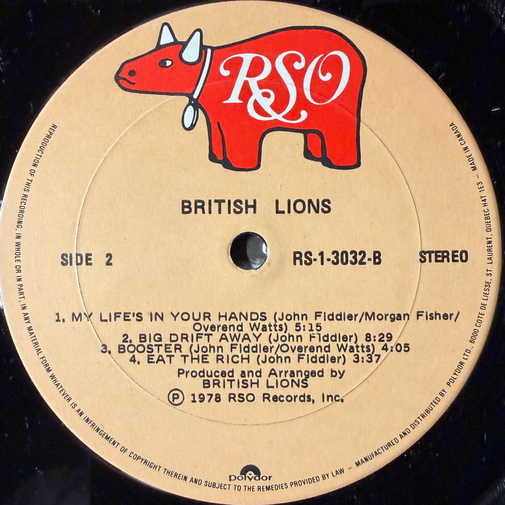 British Lions ‎– British Lions (Канада 1978г.) Т