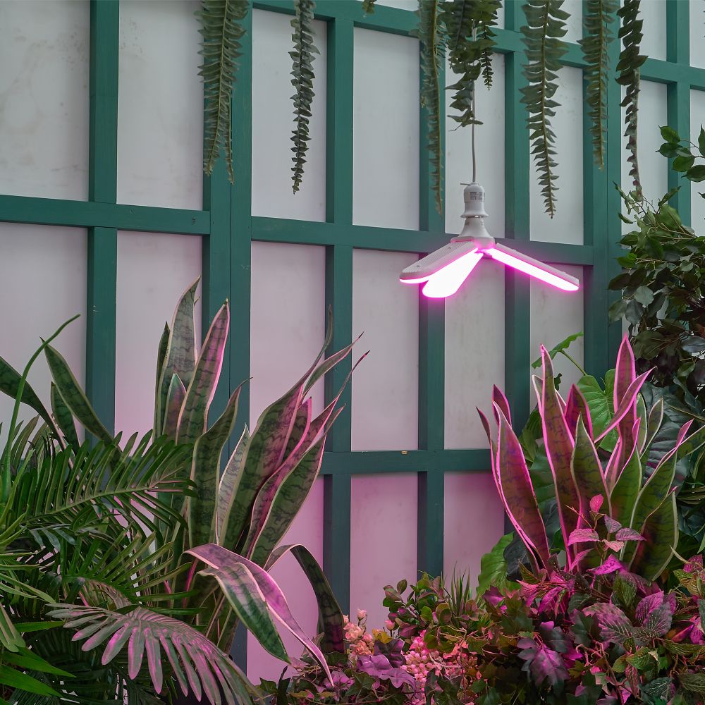 LED-P65-24W-SPSB-E27-FR-P3 PLP32WH Лампа светодиодная для растений. Форма P лепестковая. матовая. Спектр для рассады и цветения. Картон. ТМ Uniel