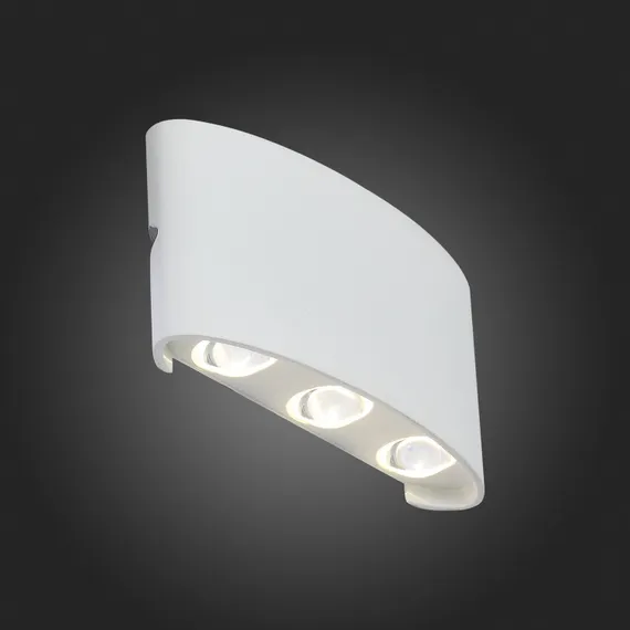 SL089.501.06 Светильник уличный настенный ST-Luce Белый кварцевый/Белый кварцевый, Прозрачный LED 6* BISELLO