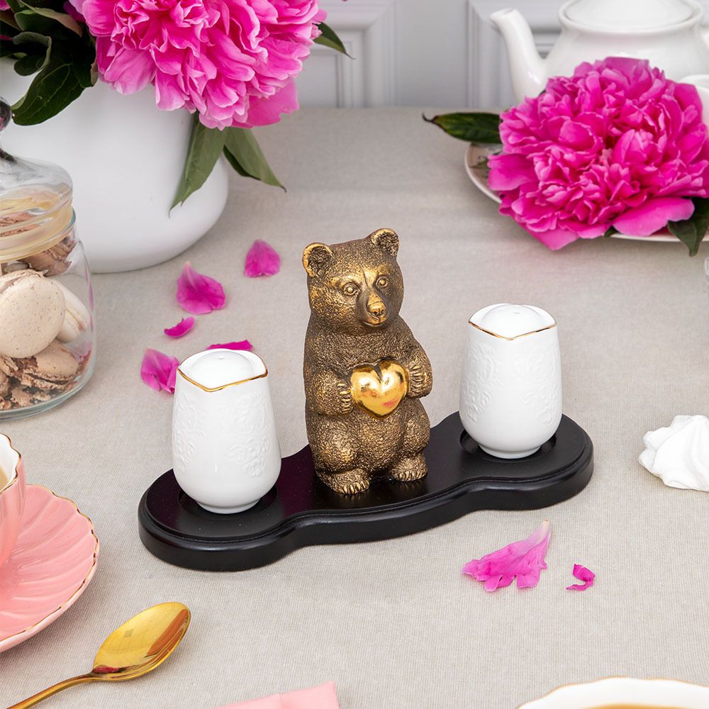 Подставка под специи Мишка Найс Каштан Бронза