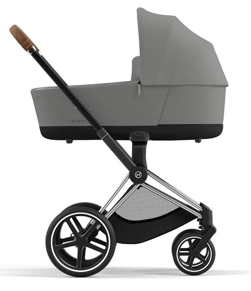 Коляска 3 в 1 Cybex Priam IV Chrome Brown complete и автокресло Cloud T i-Size Cozy Beige Plus Mirage Grey
