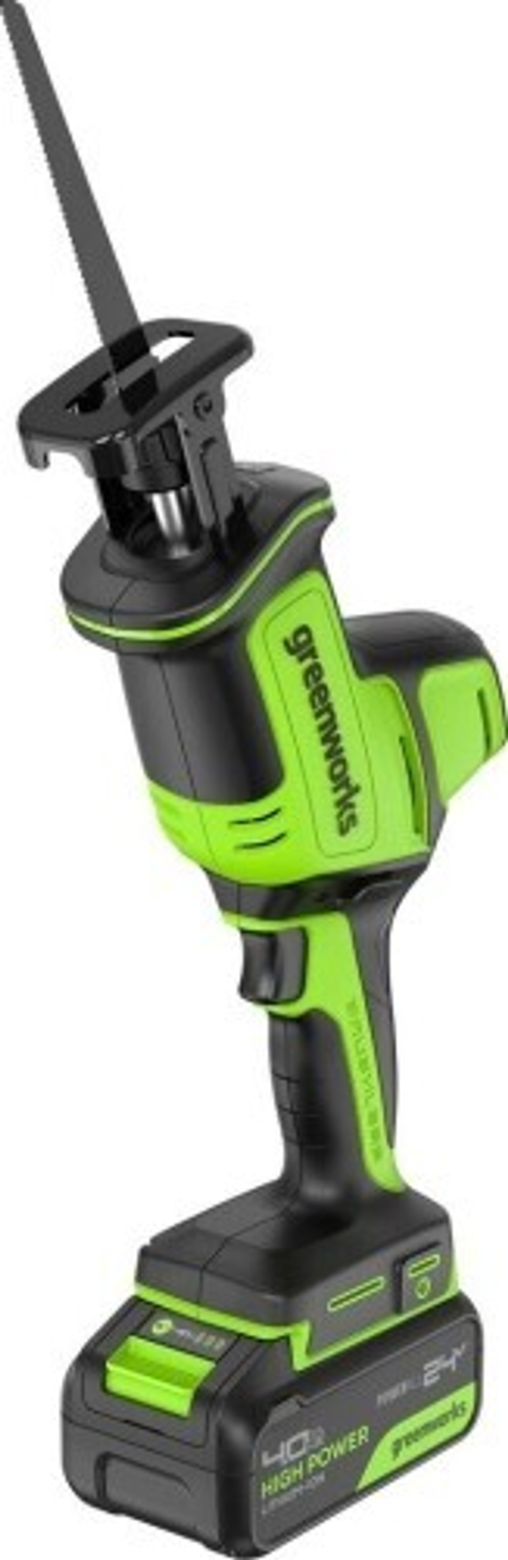 Пила сабельная аккумуляторная GREENWORKS GPT-CRS-25 24V, АКБ 4Ач и ЗУ 1200507CUB