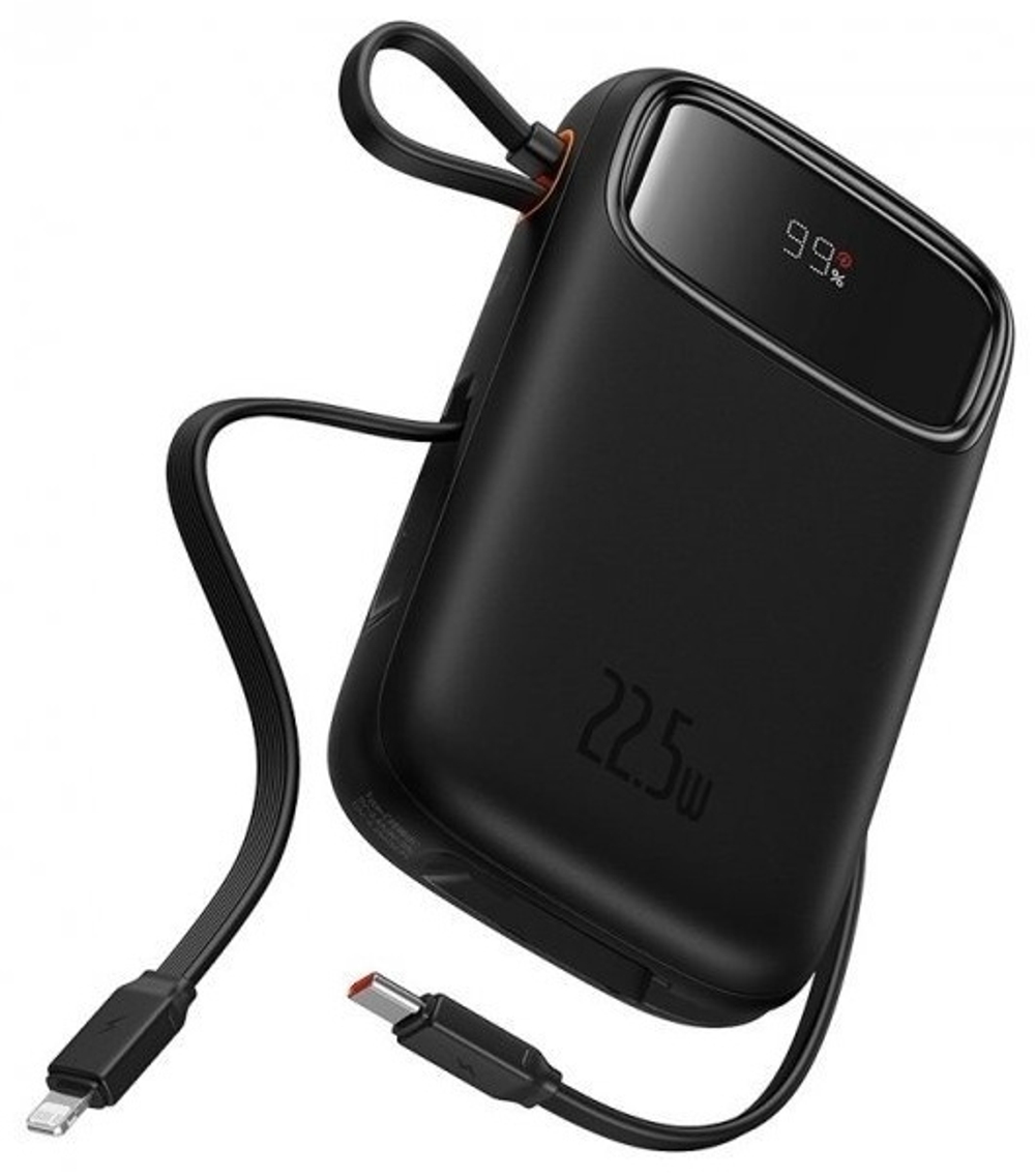 Внешний аккумулятор Baseus Qpow2 Dual-Cable 2C+L+U 22.5W P10055002113-00 20000 мАч черный
