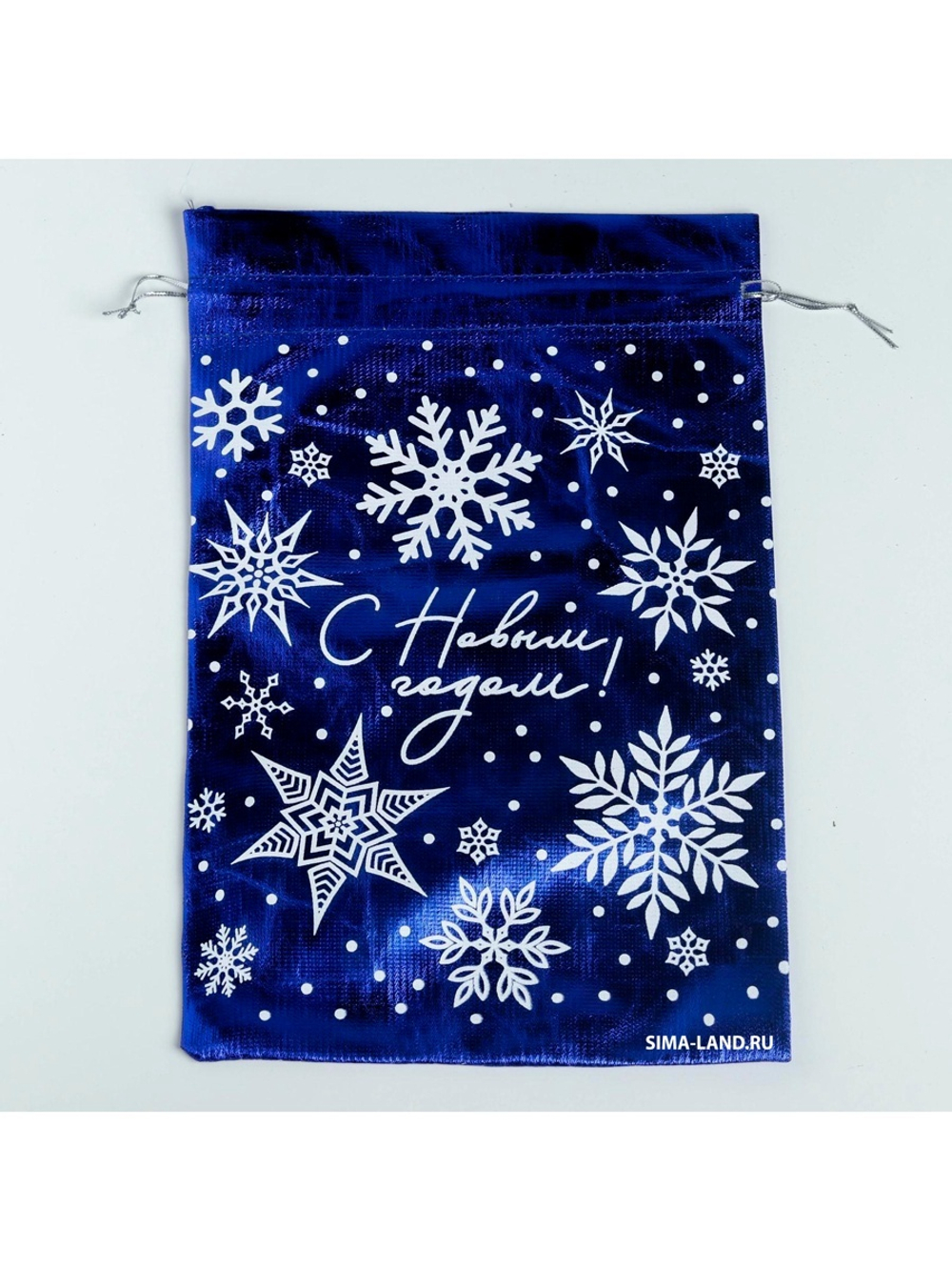 Мешочек подарочный парча «Снежинки», 20 х 30 см   5046447