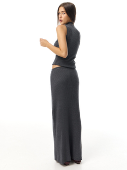 Юбка ribbed maxi
