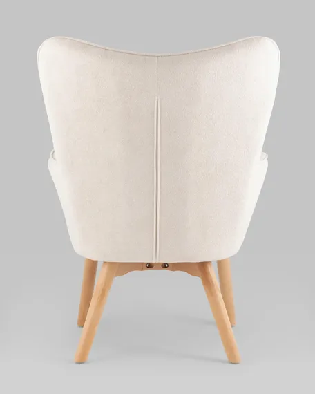 Кресло Contour, белая обивка тедди