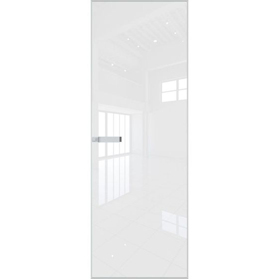 Скрытая алюминиевая дверь Invisible 1AGN стекло белый лак