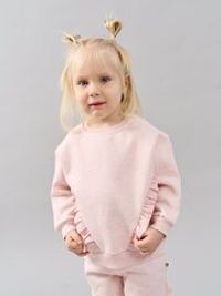 Свитшот с рюшей "Клубничный коктейль" утепленный 0+