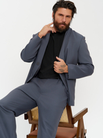 Однобортный костюм без ворота