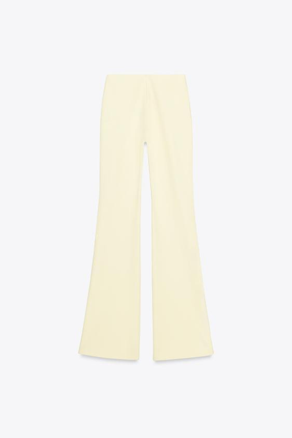 ZARA БРЮКИ FLARE ИЗ КРЕПА, СВЕТЛО-ЖЕЛТЫЙ