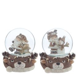 GAEM Фигурка декоративная "Дед Мороз" в стекл шаре, D 6.5 см, L7 W7 H8,5 см, 2в.